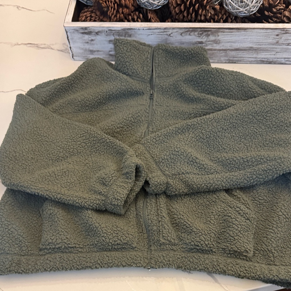 Old Navy Olive Green Sherpa Jacket